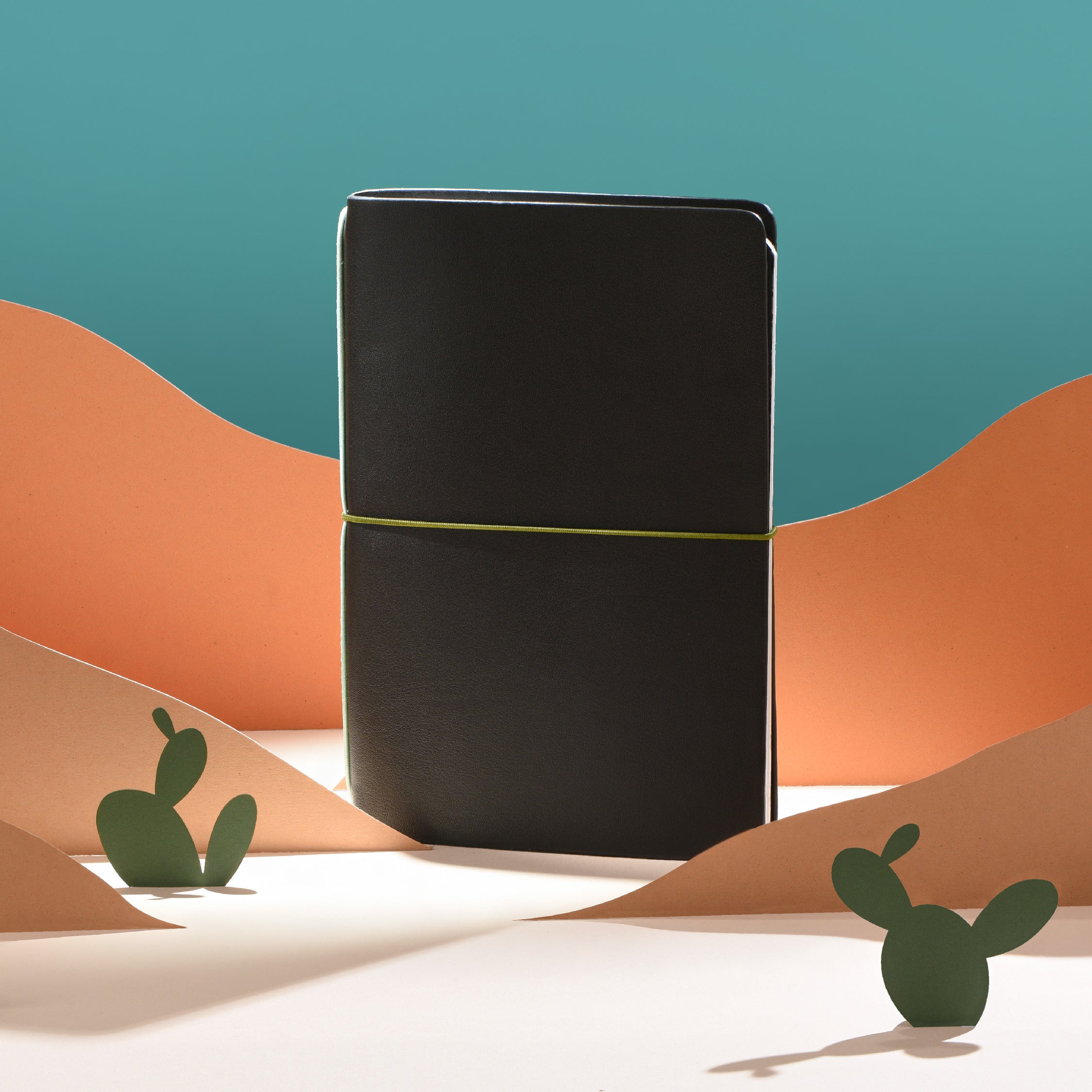 Explorer Refillable Cactus Leather Journal Regalia Paper Black