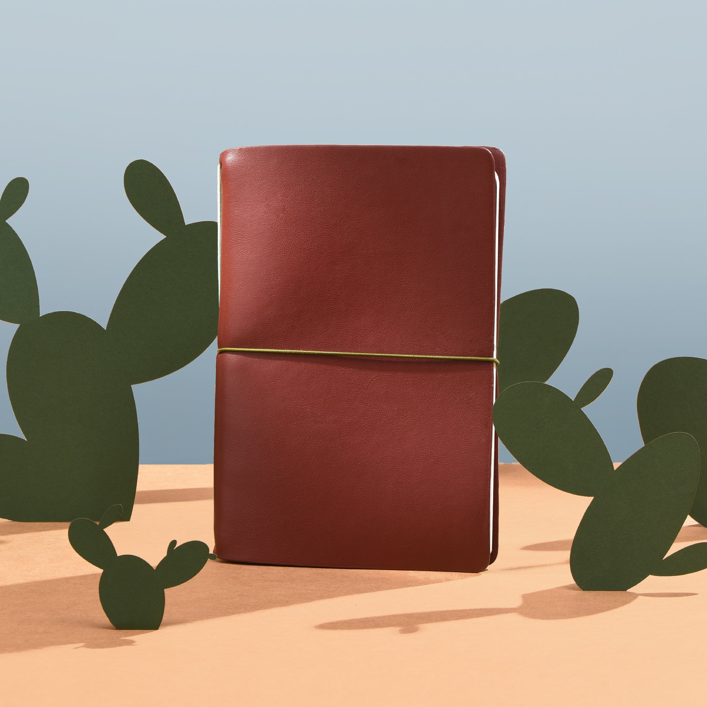 Explorer Refillable Cactus Leather Journal Regalia Paper Maroon