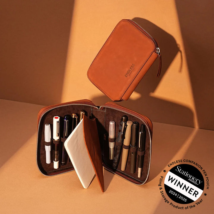 Endless Companion Adjustable Pen Pouch - 10 Pens - Brown