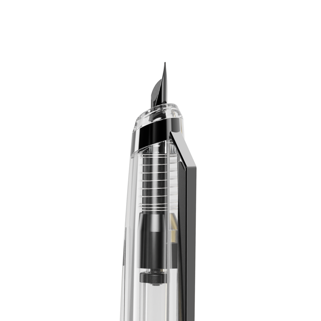 Endless Phantom Retractable Fountain Pen - Clear Black