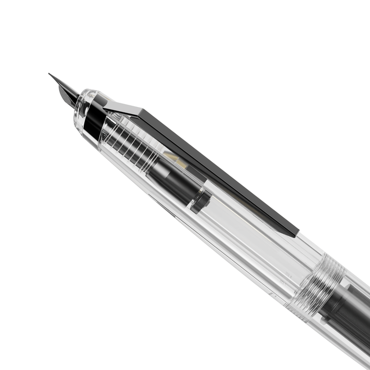 Endless Phantom Retractable Fountain Pen - Clear Black