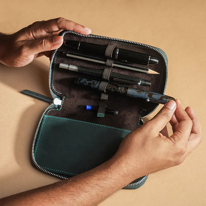 Endless Labs.11 - Companion Adjustable Pen Pouch Canvas - 5 Pens - Cacao Brown