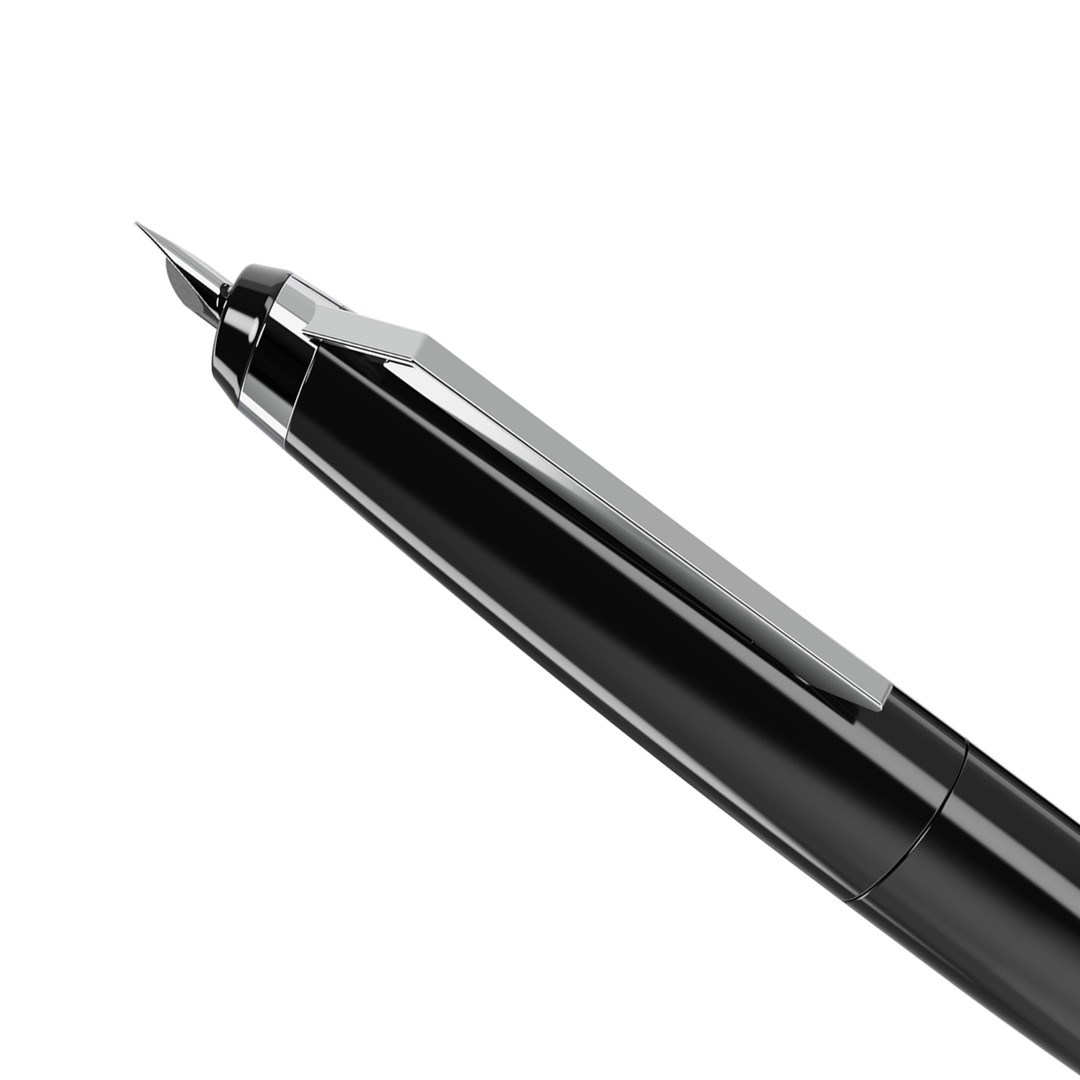 Endless Phantom Retractable Fountain Pen - Black Chrome