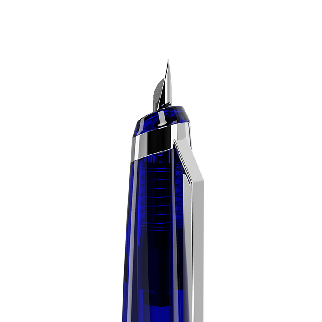 Endless Phantom Retractable Fountain Pen - Nebula Blue Chrome