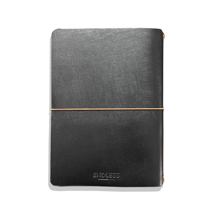 Explorer - Refillable SAFFIANO Leather Journal Regalia Paper - Black A5
