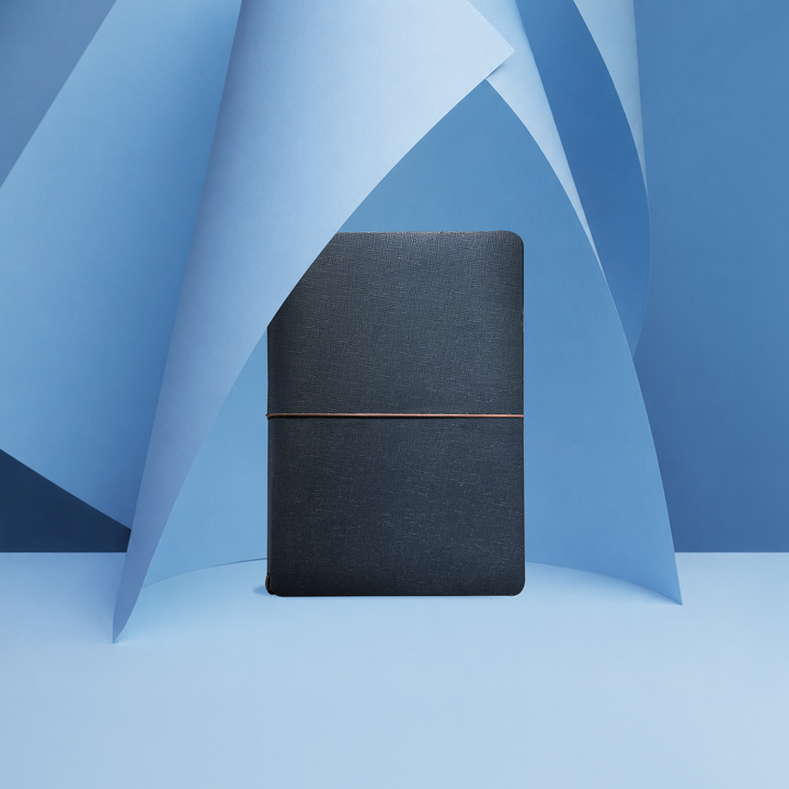 Explorer - Refillable SAFFIANO Leather Journal Regalia Paper - Blue A5