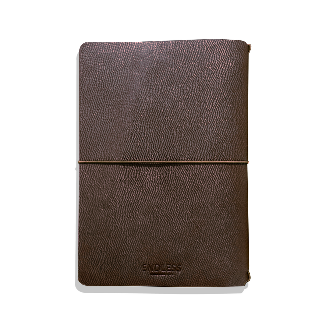 Explorer - Refillable SAFFIANO Leather Journal Regalia Paper - Brown A5