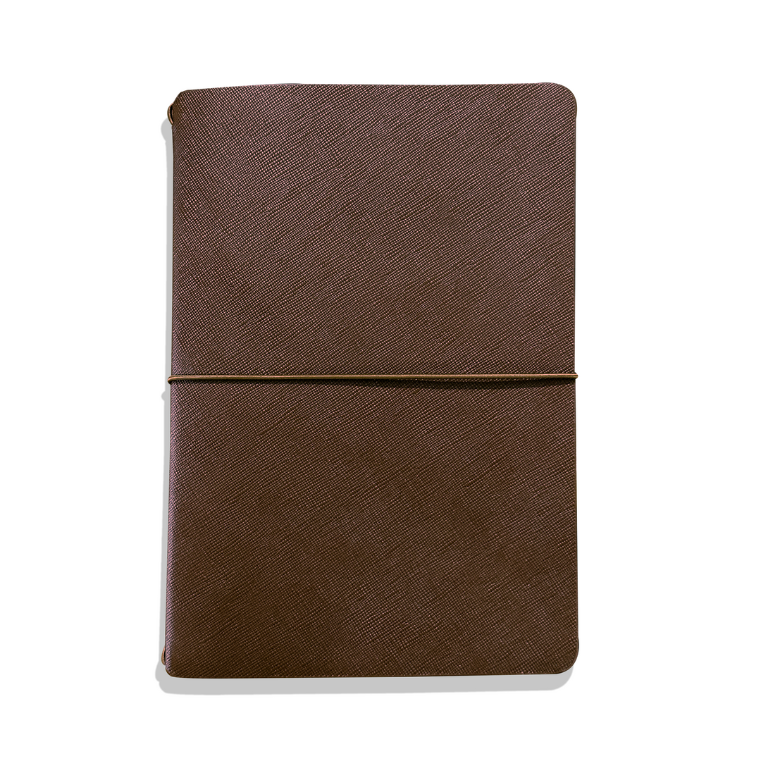 Explorer - Refillable SAFFIANO Leather Journal Regalia Paper - Brown A5
