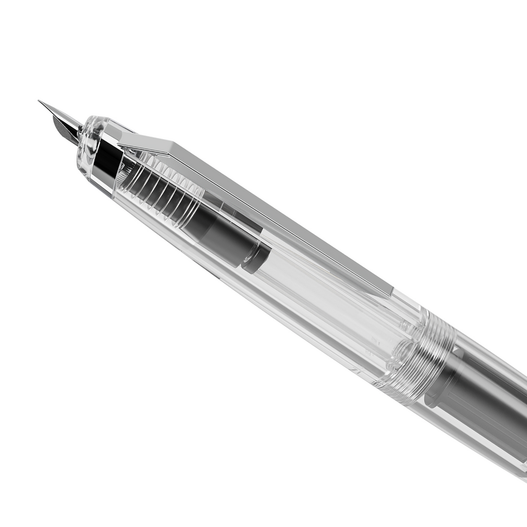 Endless Phantom Retractable Fountain Pen - Clear Chrome