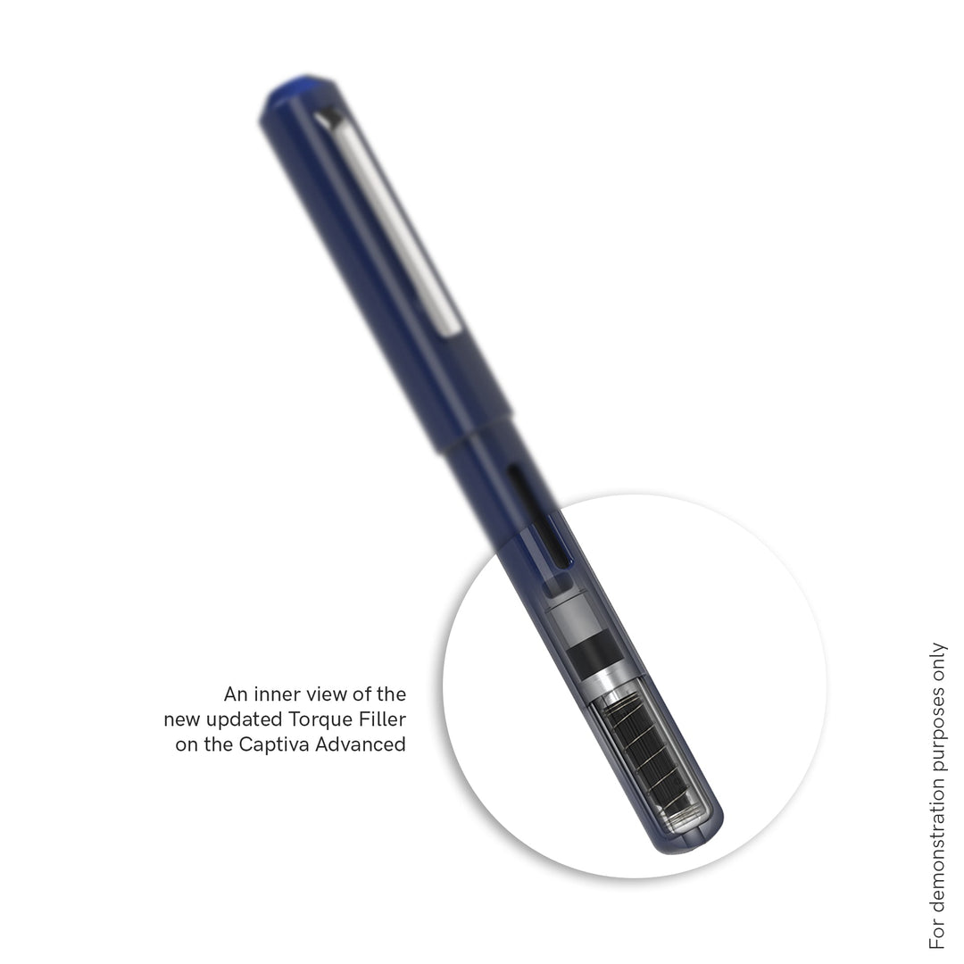 Endless LABS.12 Captiva ADVANCED Torque-Filler Fountain Pen - Infinite Space Chrome - UltraGrind