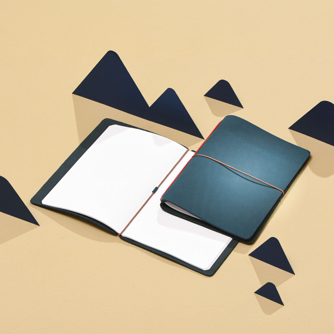 CLEARANCE SALE: Explorer - Refillable Leather Journal Regalia Paper - Blue