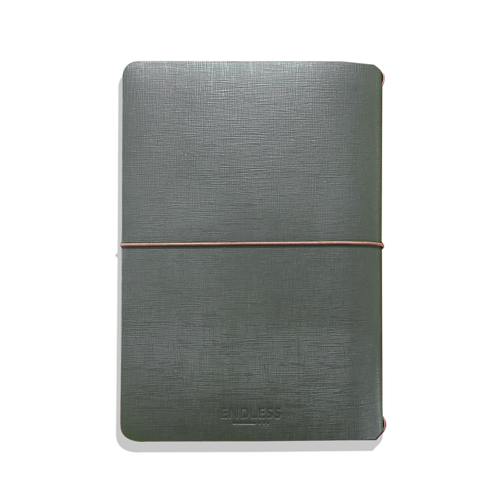Explorer - Refillable SAFFIANO Leather Journal Regalia Paper - Green A5