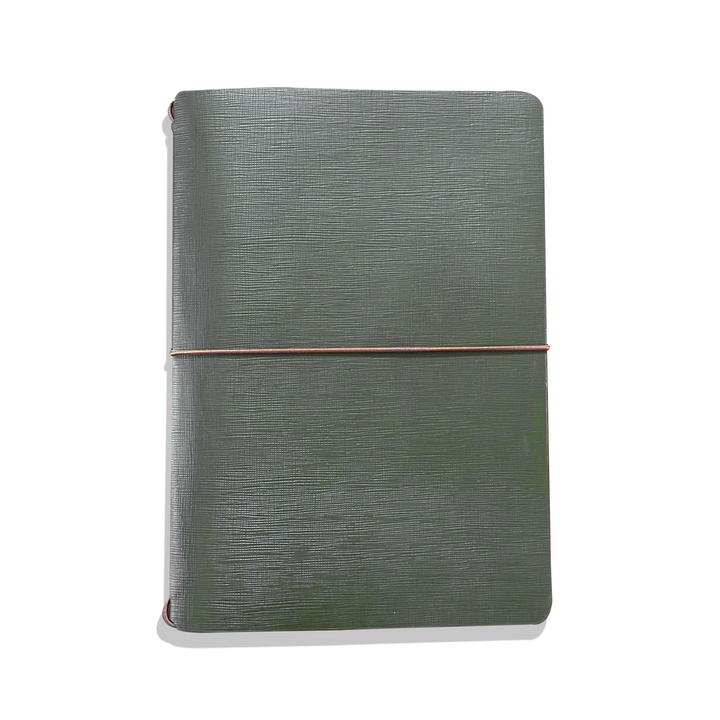Explorer - Refillable SAFFIANO Leather Journal Regalia Paper - Green A5