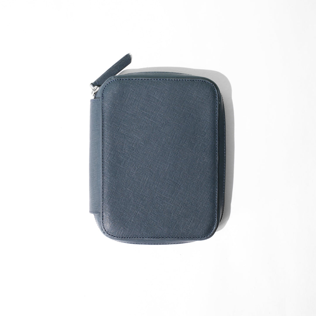 Saffiano 10 Pen Pouch 0005 Blue Front