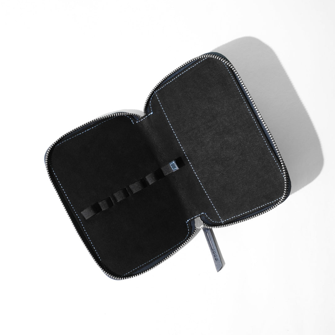 Saffiano 5 Pen Pouch 0001 Blue Open