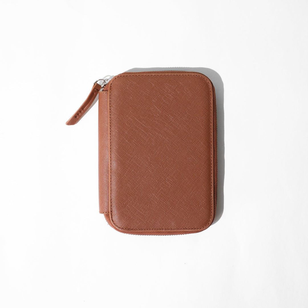 Saffiano 5 Pen Pouch 0005 Brown Front