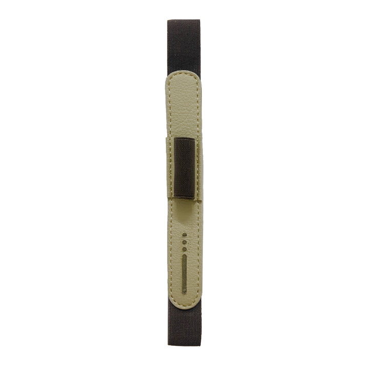 Open - Type Cactus Leather Pen Loop - Beige