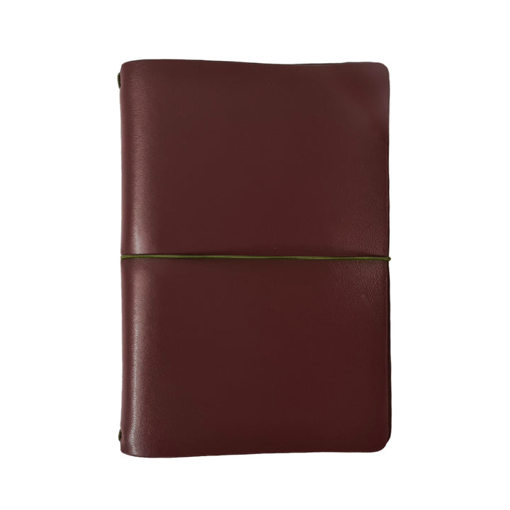 CLEARANCE SALE: Explorer - Refillable Cactus Leather Journal Regalia Paper - Maroon
