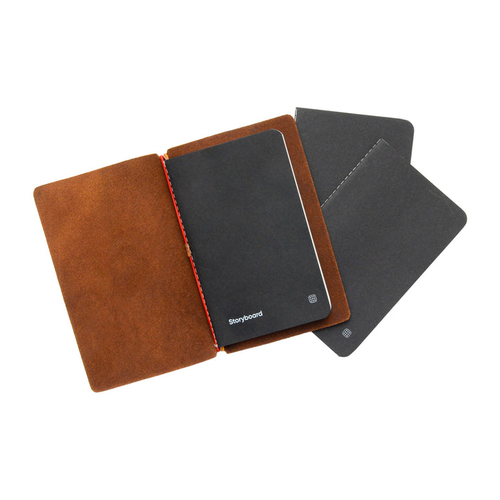 CLEARANCE SALE: Explorer Pocket - Refillable Leather Journal Tomoe River Paper - Brown